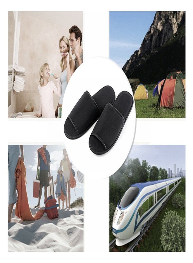 Comfysail Foldable Portable Slippers Washable Open Toe Towelling Slippers with Storage Bag for Spa Travel Hotel/Home Guest 34-43 - Image 5